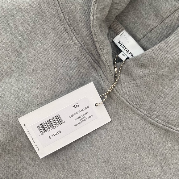 NWT WeWoreWhat oversized heather gray hoodie - Picture 5 of 6